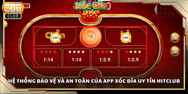 Hệ thống bảo vệ và an toàn của app xóc đĩa uy tín Hitclub