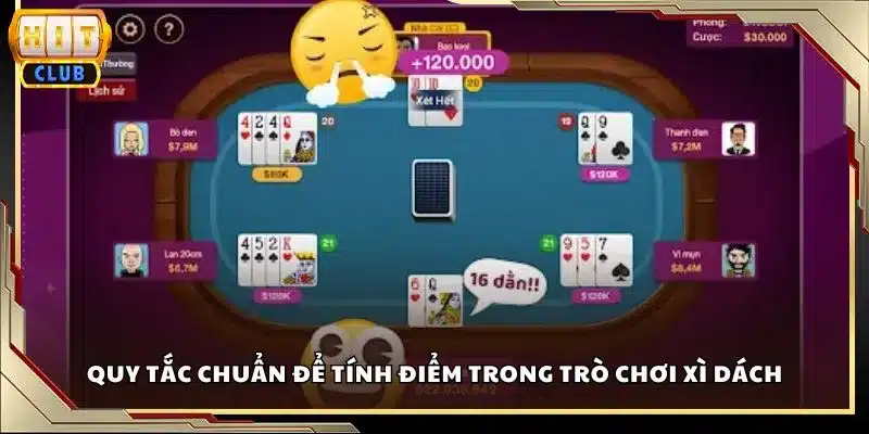 Quy tắc chuẩn để tính điểm trong trò chơi xì dách